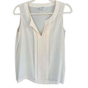 A2 Kate Spade New York Sleeveless Silk Top Ivory Blouse‎ Size 4